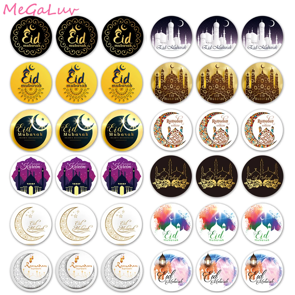 

Наклейки для декора ИД Мубарак, 60 шт., наклейки в виде Рамадан, кареема, Луны, звезды, ИД, Аль-Фитр, подарочные этикетки, наклейки для мусульман...