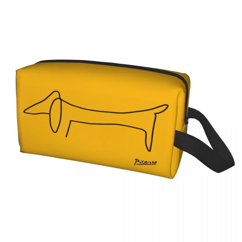 

Pablo Picasso Wild Wiener Dog Dachshund Travel Cosmetic Bag for Women Toiletry Makeup Organizer Lady Beauty Storage Dopp Kit