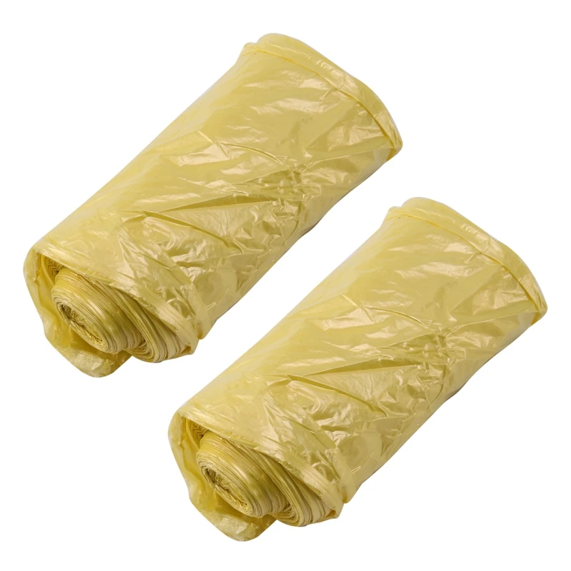

2 Rolls 50 X 46 Cm Garbage Bags Single Color Thick Convenient Environmental Plastic Trash Bags Disposable Bag Yellow