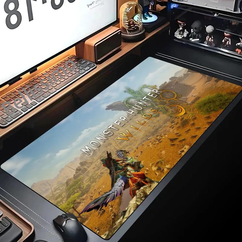 Popular Game Monster Hunter Wilds Mouse Pad Non-Slip Rubber Gaming Edge locking play mats for desk accessories notebook computer
