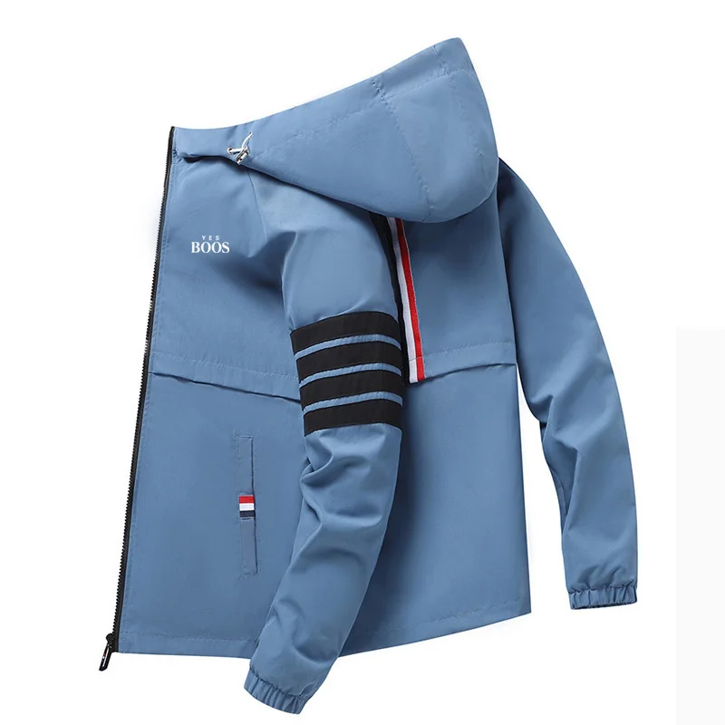 

Autumn 2022 Waterproof Autumn New Military Jacket Male Korean Hiking Hooded Jacket Male Bomber Zipper Jacket Hip Hop Pilot Jacke
