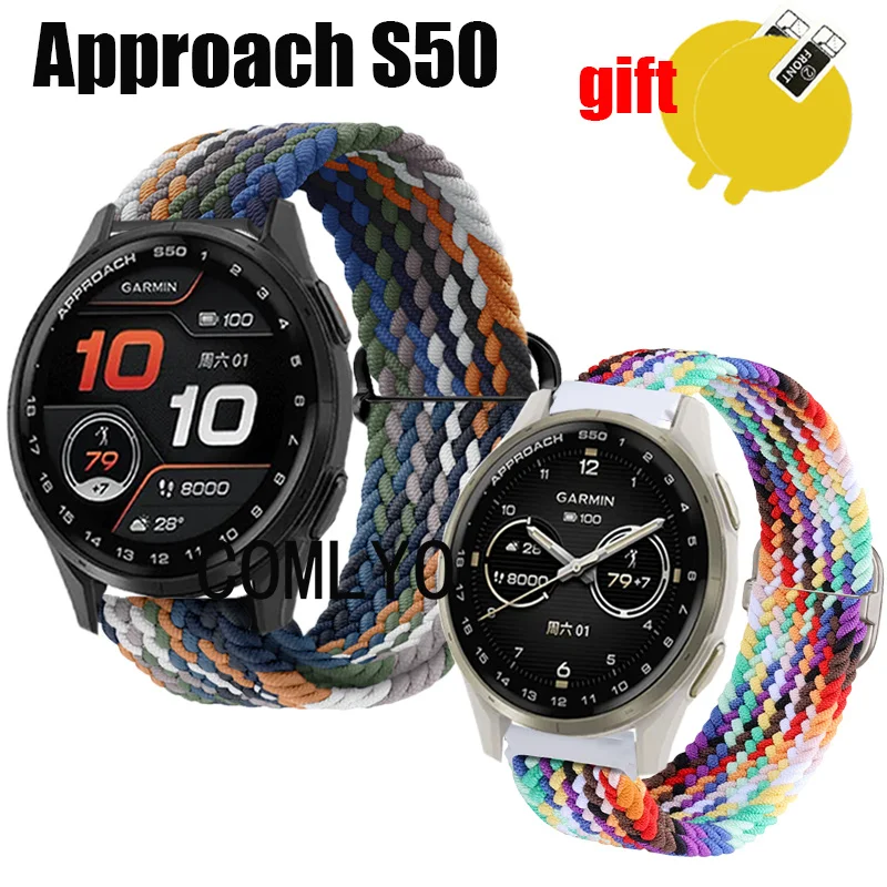 3в1 для Garmin Approach S50 нейлоновый ремешок умных часов регулируемый мягкий браслет