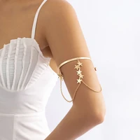 bohemian tassel pendants charms upper arm bracelet for women retro sequin butterfly star adjustable bangles sexy fashion jewelry