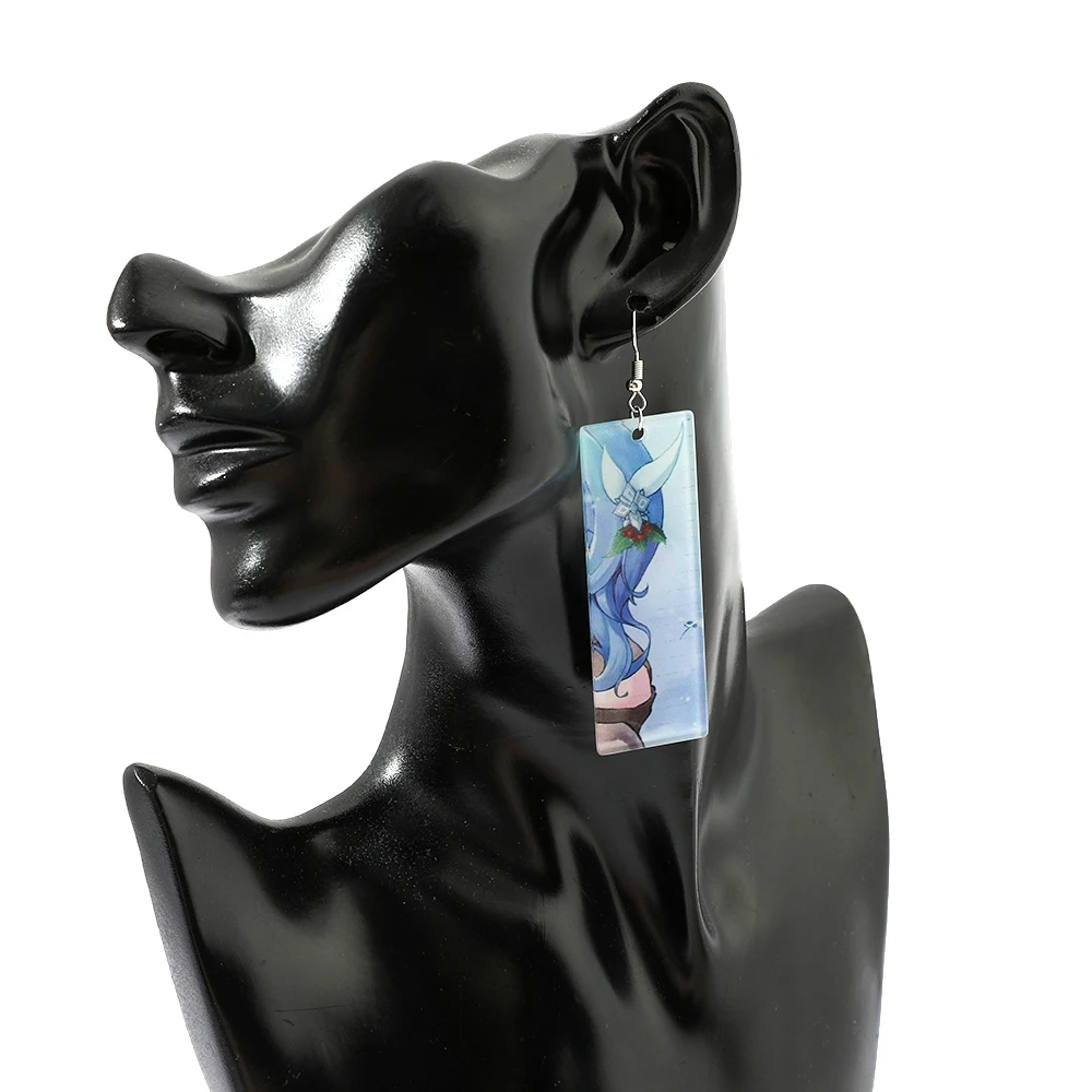 Женские акриловые серьги Genshin Impact в стиле аниме