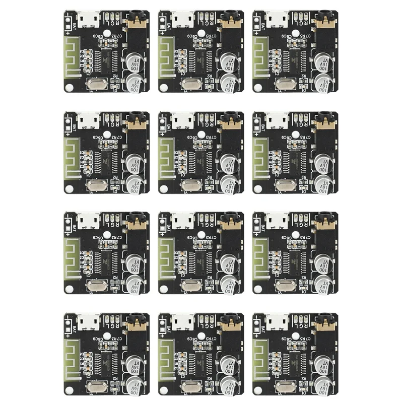 

12Pcs VHM-314 V.20 Bluetooth Audio Receiver Board Bluetooth 5.0 MP3 Lossless Decoder Board With Lithium Battery Charging