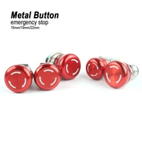 1pcs 161922mm 1no 1nc waterproof metal stainless steel aluminum plastic mushroom emergency stop push button switch knob switch