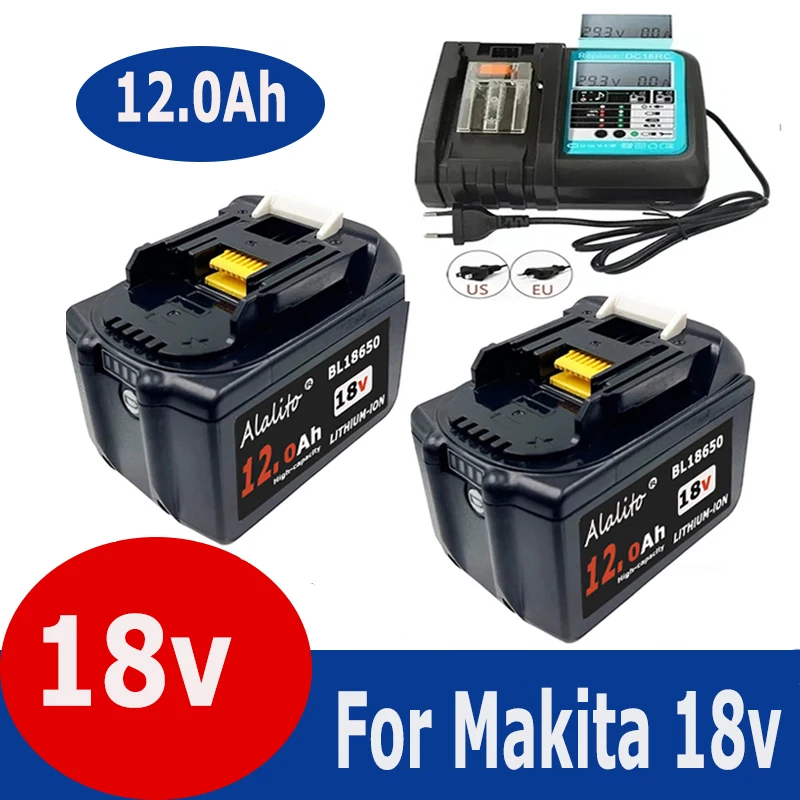 100% BL1860 перезаряжаемая батарея 18 в 12000 мАч литий-ионная для Makita В BL1840 BL1850 BL1830 BL1860B LXT