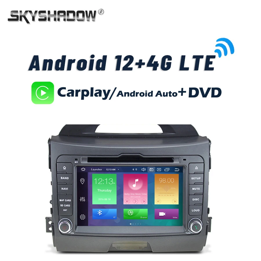Автомобильный DVD-плеер Carplay DSP 4G LTE Android 11 0 8 ГБ + 128 GPS карта Wifi RDS автомобильное радио