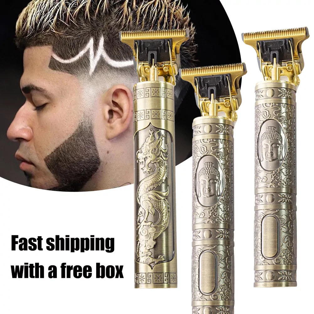 

Машинка для стрижки волос T9, аккумуляторная бритва с USB, триммер для мужчин, Профессиональный парикмахерский триммер для бороды