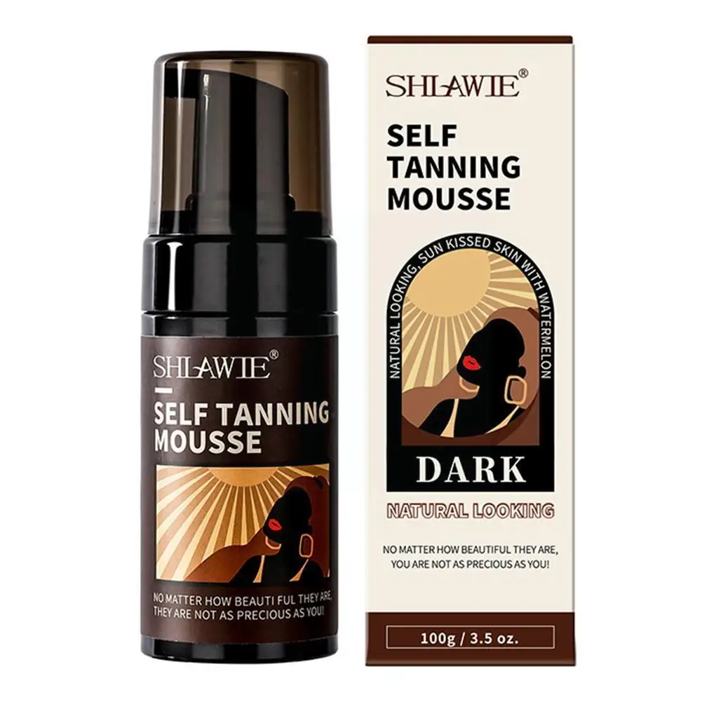 

Self Tanning Mousse For Body Beach Outdoor Sunless Bronzer Spray Tan Tanning Enhancer Body Natural Tan Cream Self Tanner Ca C6I7
