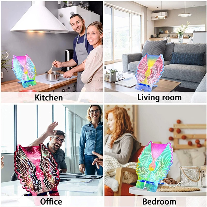 Полимерные формы силиконовая подставка для телефона большие крылья из смолы