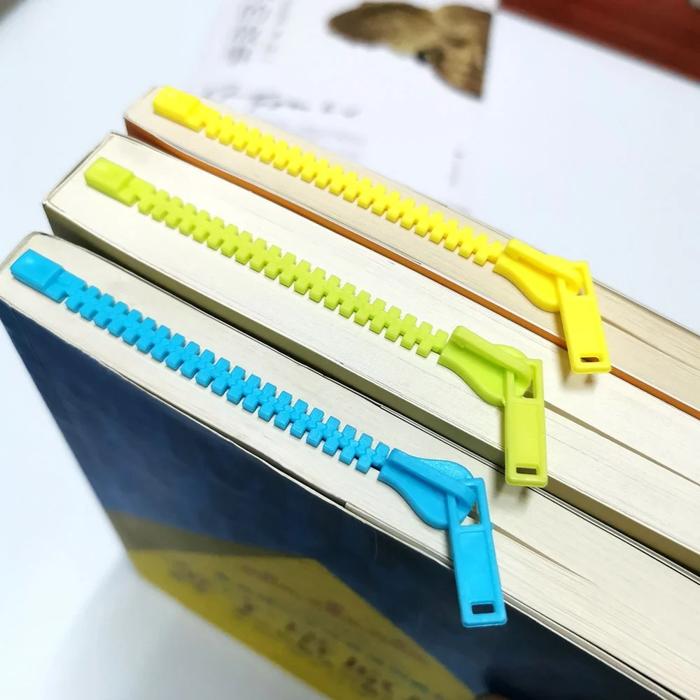 

1PC Cute Creative Zipper Bookmark Book Marks Reading Notes Notepad Marking For Student Reading Notebook Paging Folder Stationery