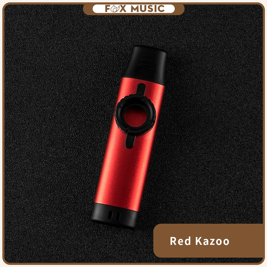 

Red Kazoo With 5 Kazoo Flute Diaphragms Metal Kazoo Kids Musical Instruments Colorful Kazoo For Kids/Adult Music Lovers