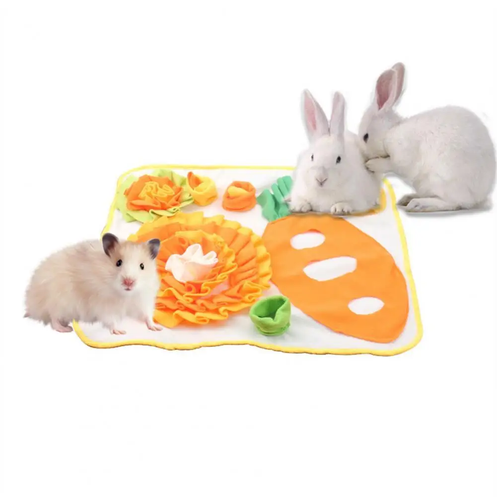 

Washable Reusable Rabbit Foraging Mat Dog Fleece Snuffle Toy for Small Animals