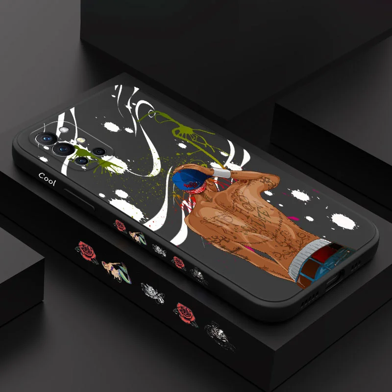 

Tattooed Cool Man Phone Case For Oneplus 10 10R 10T 9R 9RT 9 8T 8 7 7T Pro 5G Liquid Silicone Cover