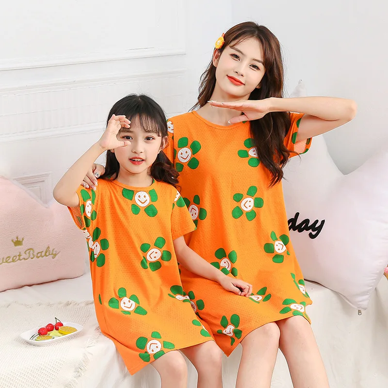 

Girls Clothes Cotton Cartoon Nightdress Baby Girls Nightgowns Sleepwear Short-sleeve Nightwear Children Clothes Girls Dresses