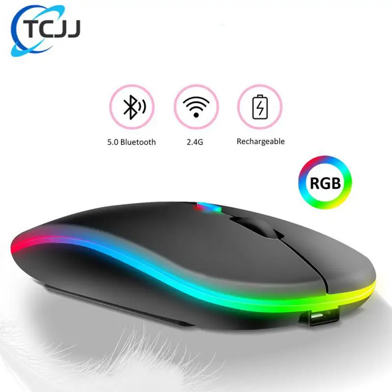 TCJJ Tablet Phone Computer Bluetooth Wireless Mouse Recharge