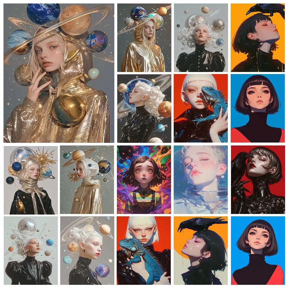 Aoger 5D алмазная живопись Summa Molniy художественное произведение для девочек Высокое