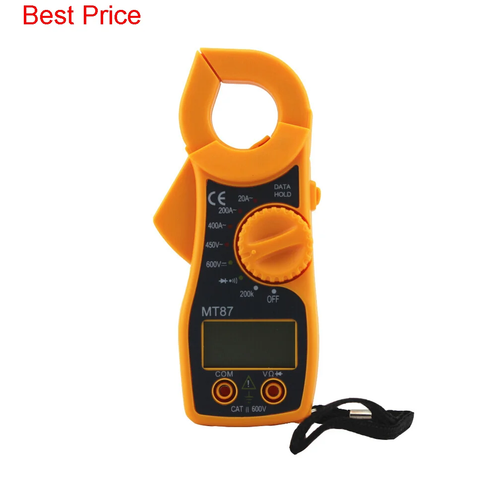 

100Pcs/lot Portable MT87 LCD Digital Clamp Meters Multimeter With Measurement AC/DC Voltage Tester Current Resistance Multi Test