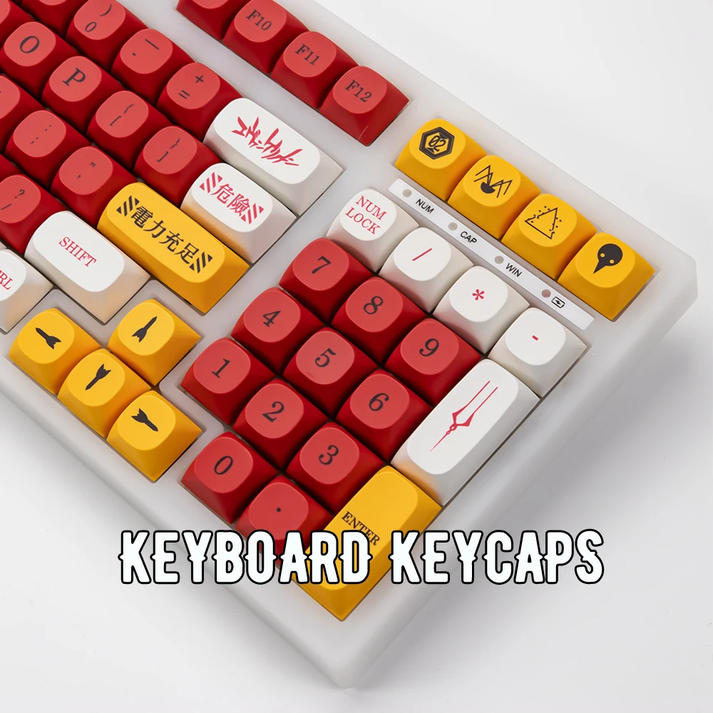 

EVA 02 XDA Profile Keycaps 136Keys Custom Dye Sublimation PBT Keycaps for Mechanical Keyboard Personalize Keyboard Keycap