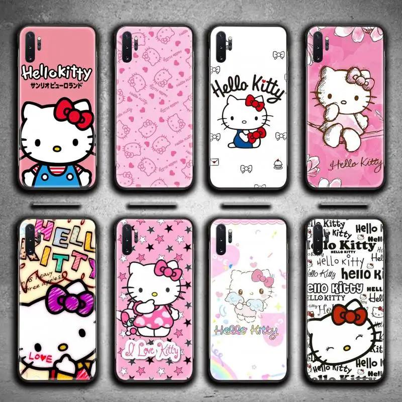 

Cute Cartoon Hello Kitty Phone Case For Samsung Galaxy Note20 ultra 7 8 9 10 Plus lite M51 M21 M31S J8 2018 Prime