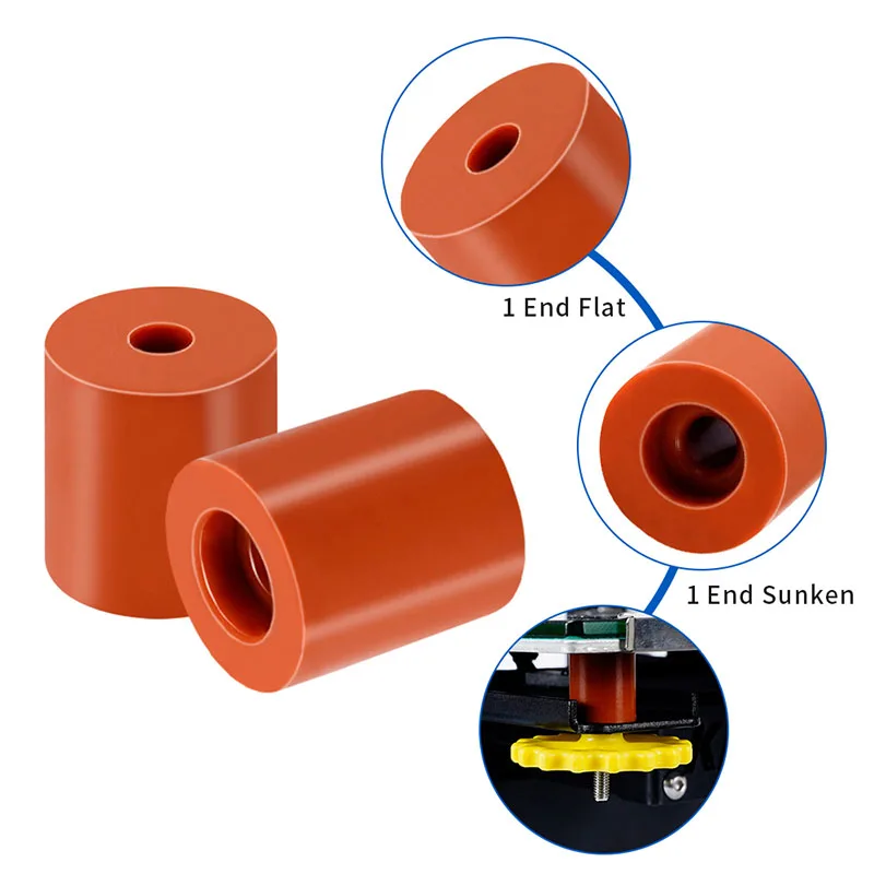 4Pcs High Temperature Silicone Solid Spacer Hot Bed Leveling Column For CR-10 CR10S Ender-3 Prusa I3 3D Printer Parts |