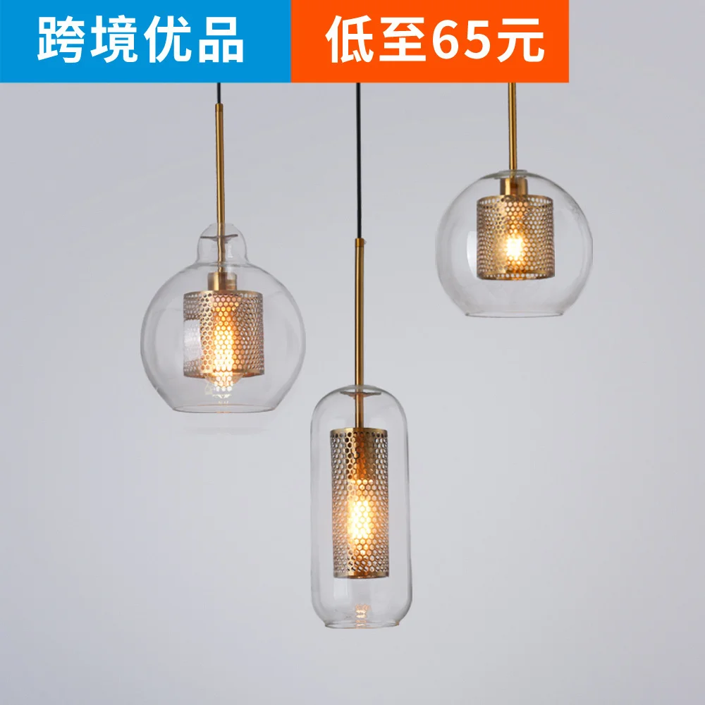 

europe iron glass ball light ceiling industrial lighting e27 pendant light christmas decorations for home dining room