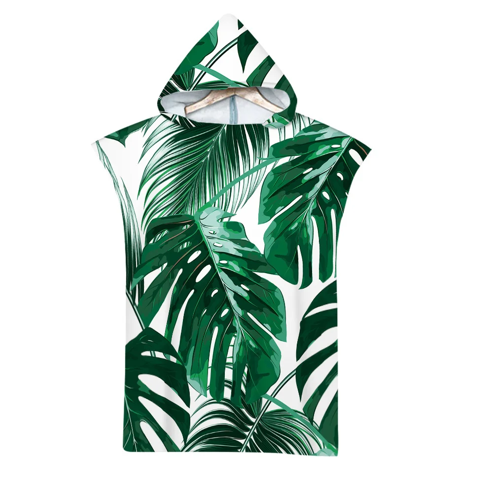 

Полотенце-пончо из микрофибры с листьями для взрослых и детей