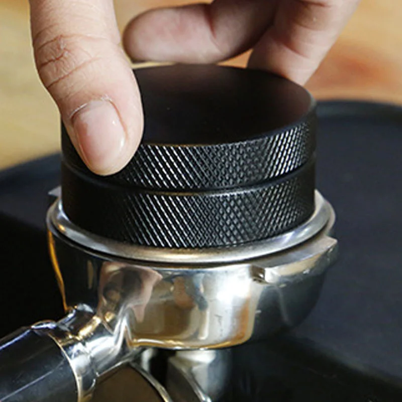 

Tamper à café expresso en acier inoxydable 304, outils de filetage à base plate ou à trois angles, porte-filtre nu sans fond,