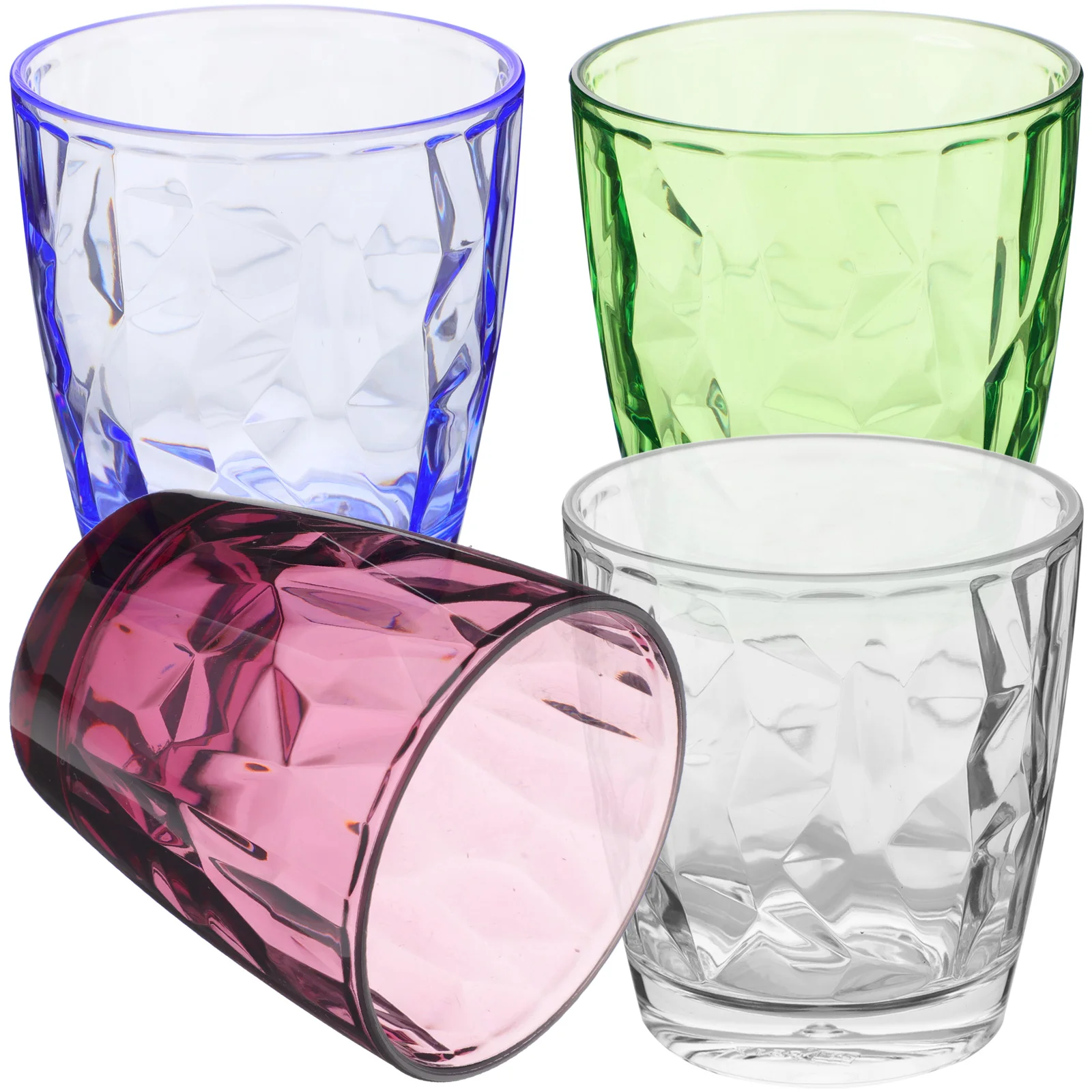 

4Pcs Plastic Reusable Cups Drinking Cups Water Cups Banquet Drinking Cups Reusable Juice Cups