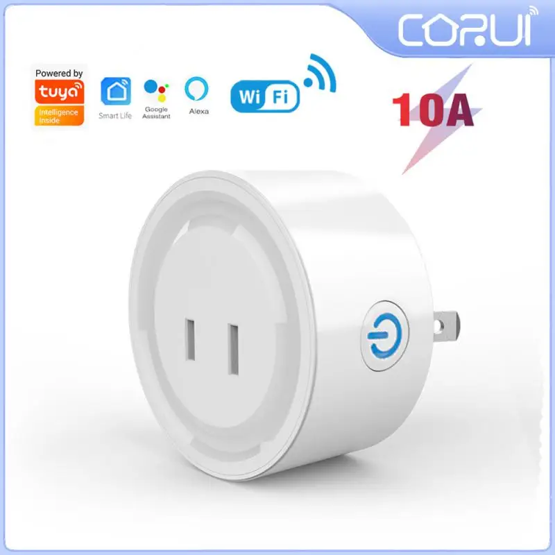 

CORUI Tuya WiFi Smart Socket Gauge Plug AI Speaker Voice Control Smart Life APP Remote Control Timing Countdown Smart Plug