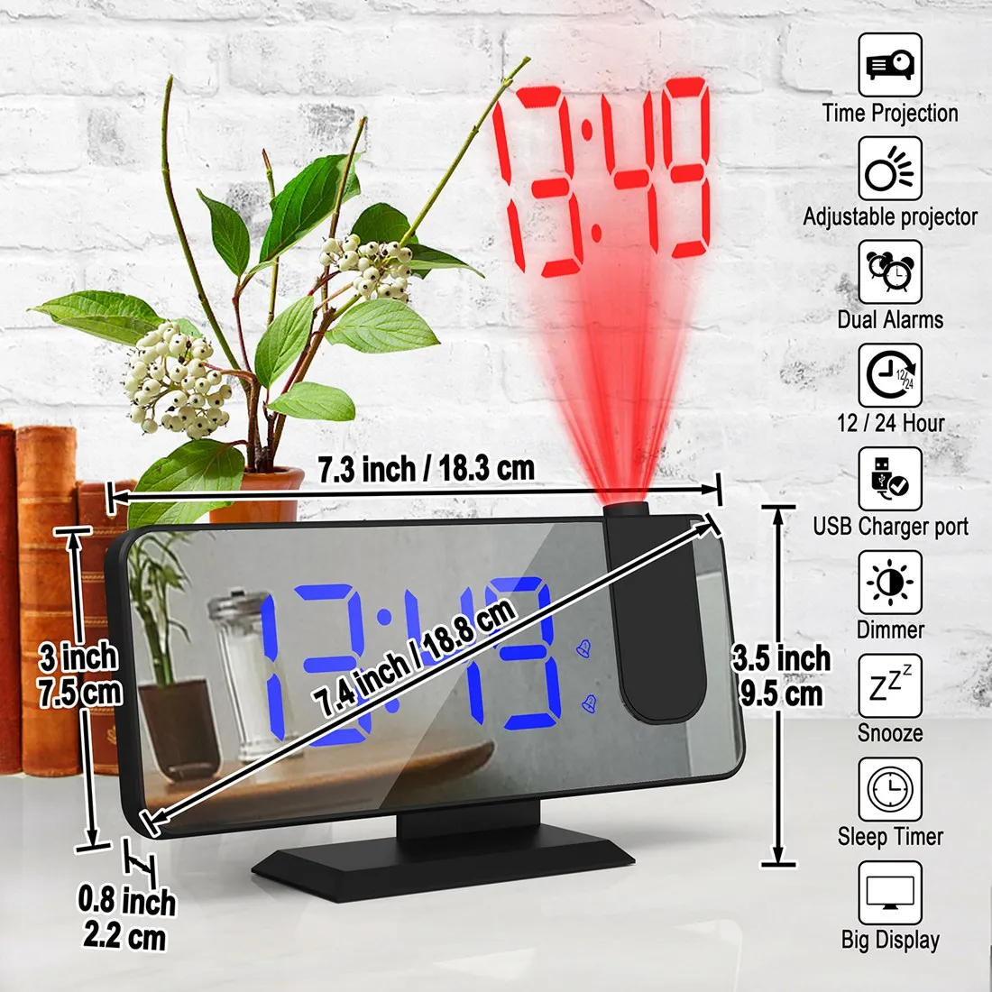 Watch Table Electronic Desktop Clocks Usb Wake Up Clock With