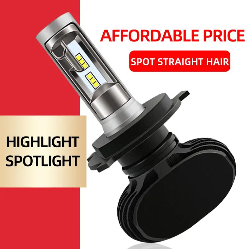 

2 Pcs Car Headlight Bulbs S1 Car Led Headlights Near 4000Lm Far Integrated H4 6500K Super Bright Modified Led Headlights