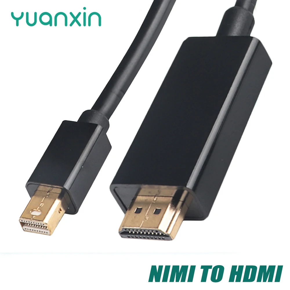 

Yuanxin 4K DP MINI to HDMI Audio Synchronization Displayline HD Cable PVC For Laptop TV Computer 1.8M/3M