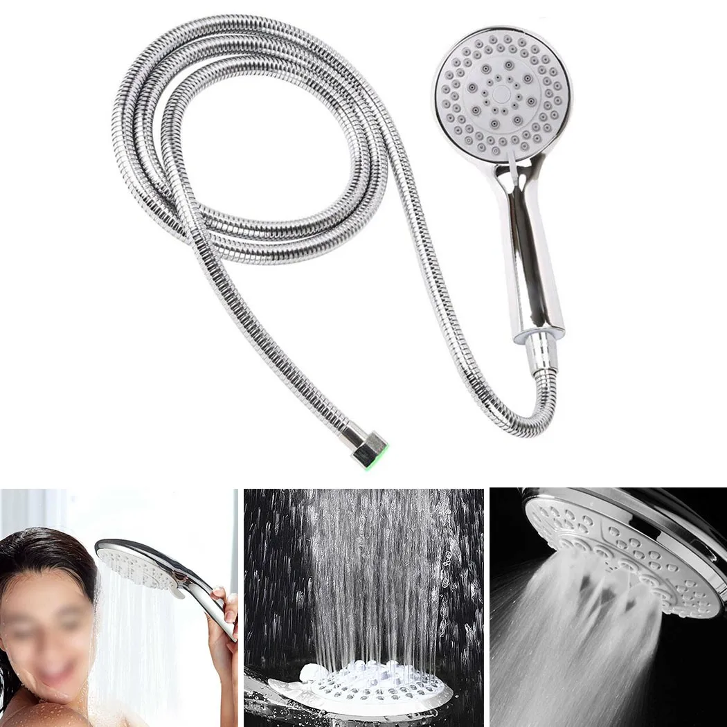 

High Pressure Shower Head Plastic Stainless Steel Head Handbrake 4 Modes Water Saving Switch Removabl Bathroom Products