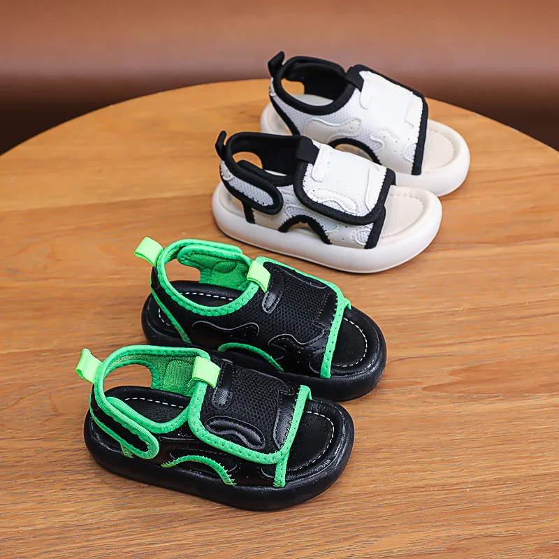 Toddler Shoes Summer Korean Fashion Boy's Beach Shoes Baby Toddler Adjustable Children's Sandals Kids Shoes Baby Boy Sandals