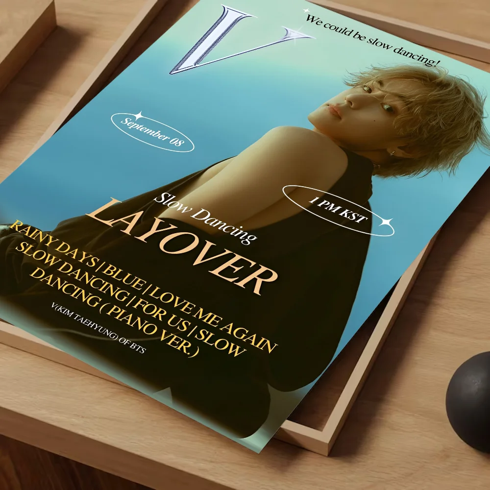 K-Kim Tae H-Hyung V аниме постеры липкие HD качество настенные искусства ретро для дома