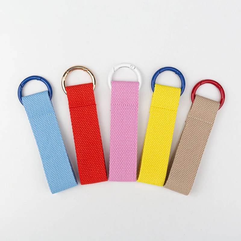 Цепочка для ключей мотоциклетная однотонная тканевый шнурок от двери брелок