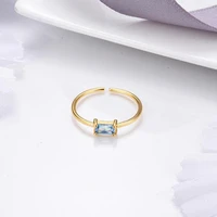 yuxintome 24k gold plated silver colorful zircon adjustable rings adjustable luxury fashion jewelry 2022 party wedding jewelry