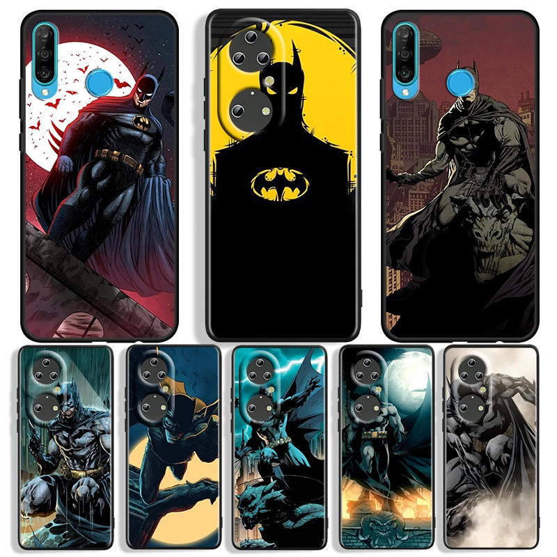 

Superhero Batman Cute For Huawei P50 P40 P30 P20 P10 Pro Lite P Smart Z 2021 2019 4G 5G Silicone Soft Black Phone Case