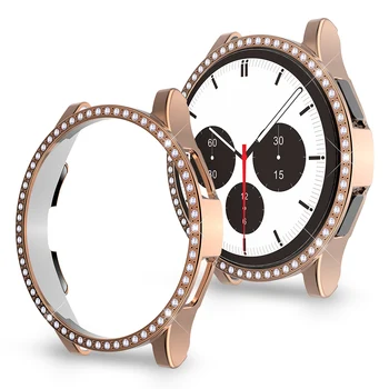 Funda para Samsung Galaxy Watch 4, funda de 40mm, 44mm, accesorios de diamante ostentoso, PC, parachoques, Protector clásico de 46mm y 42mm 2