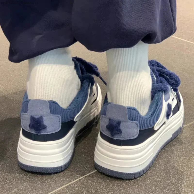 Harajuku Korean Shoes PU Leather Versatile Women's Shoes Flat Bottom Leisure Sneakers Spring New Board Shoes Y2k Couple Sneakers