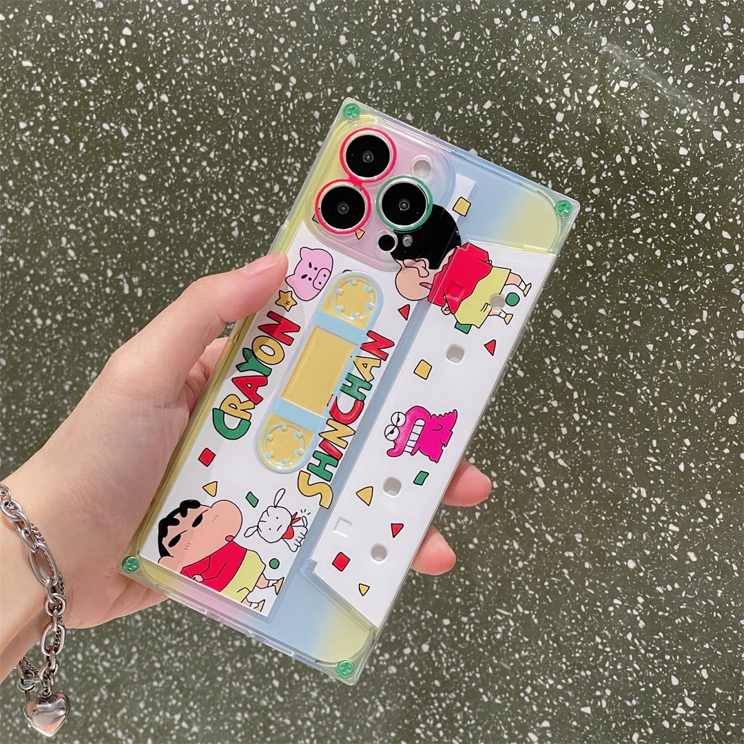 

New Cartoon Crayons Shinchans Phone Cases For iPhone 14 13 12 11 Pro Max Mini XR X XS MAX 8 7 Plus SE 2023 BACK Cover