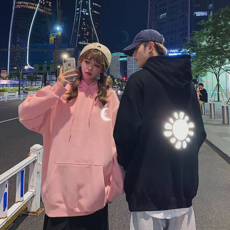 

Winter Women's Cute moon Printing Hooded Female Thicken Warm Hoodies Lady Autumn Tops Sweatshirts