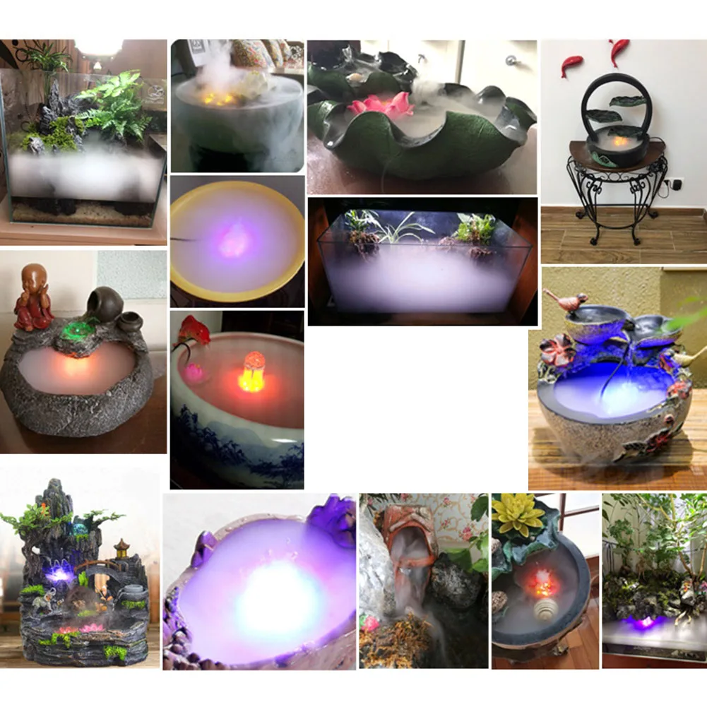 

12 LED Mist Maker Ultrasonic Technology Fogger For Pond Fish Tank Vase Filter Bad Smell Add Mist Create Magical Atmosphere