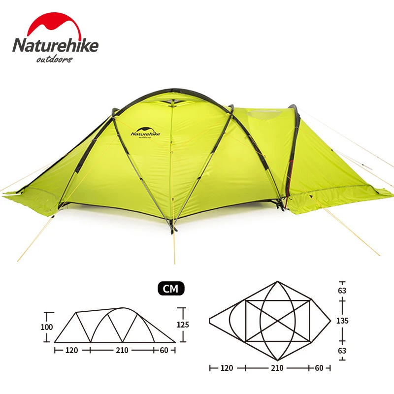 Скидка Палатка Naturehike туристическая нейлоновая, на 2 человек, водонепроницаемая, ветрозащитная, для скалолазания, Всесезонная, навес для путешестви...
