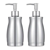 2pcs stainless steel countertop soap dispenser 13 5 oz rust and leak proof liquid hand soap pump for kitchen sink