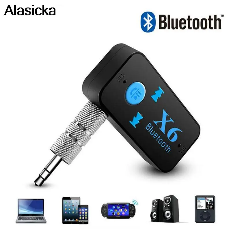 

NEW Upgrade X6 5.0 Bluetooth Stereo Audio Receiver Transmitter Mini AUX USB 3.5mm Jack Car Receiver For Car Kit Wireless Adapter