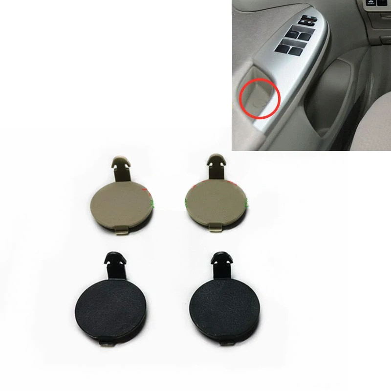 

Крышка для внутренней двери подлокотника, черная, бежевая, маленькая, круглая декоративная крышка для Toyota Corolla 2007-2013