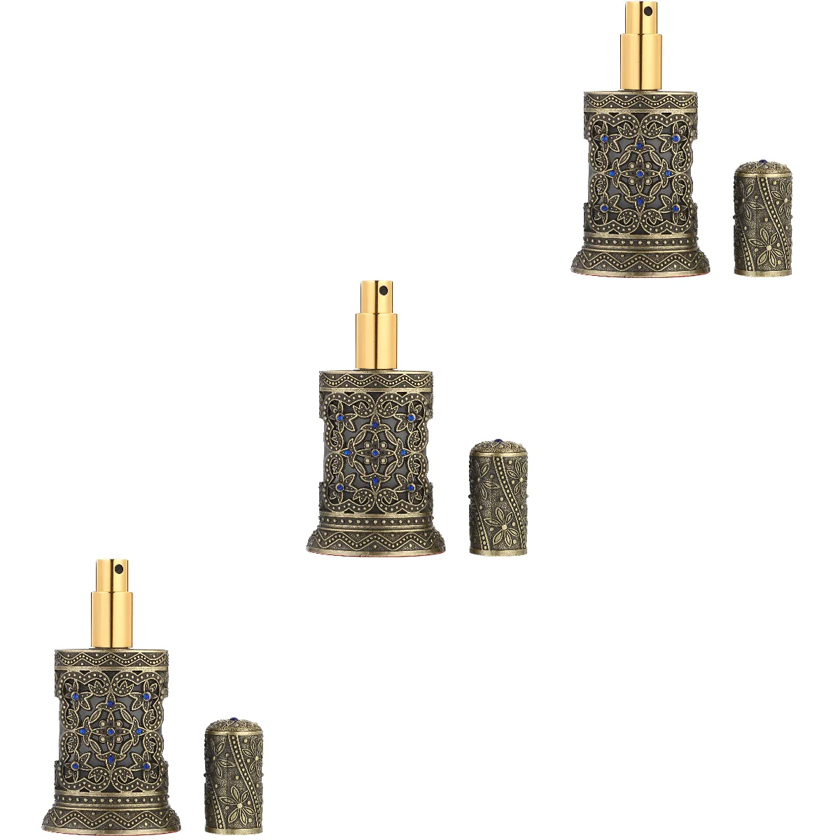 

3pcs 15ml Retro Essential Oil Spray Bottle Exquisite Perfume Bottle